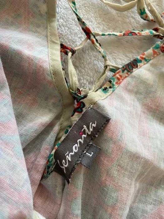 Kolorowa sukienka letnia L/XL – długa, boho, przewiewna, bawełna