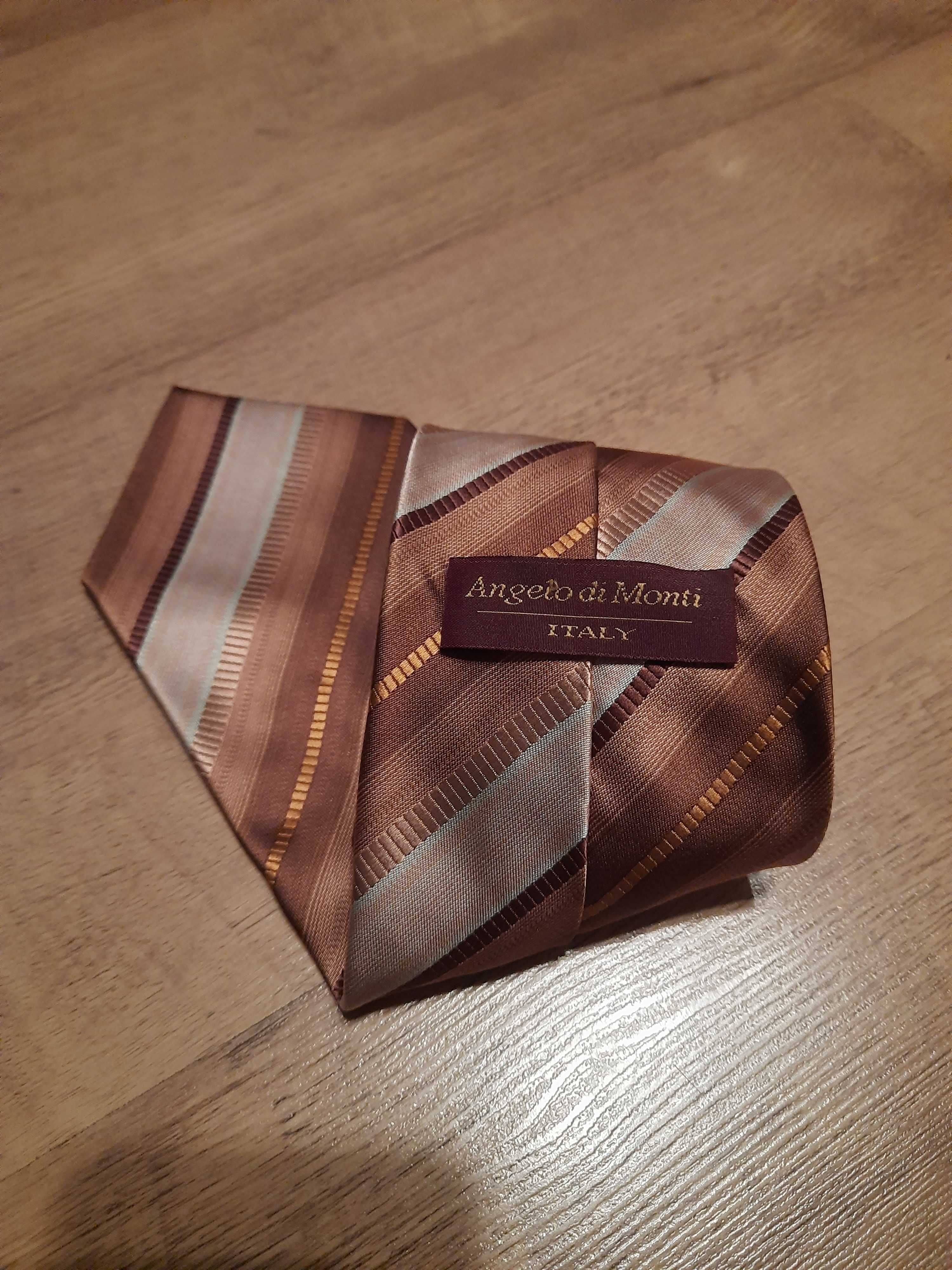 Krawat marki Angelo di Monti szerokość 10 cm