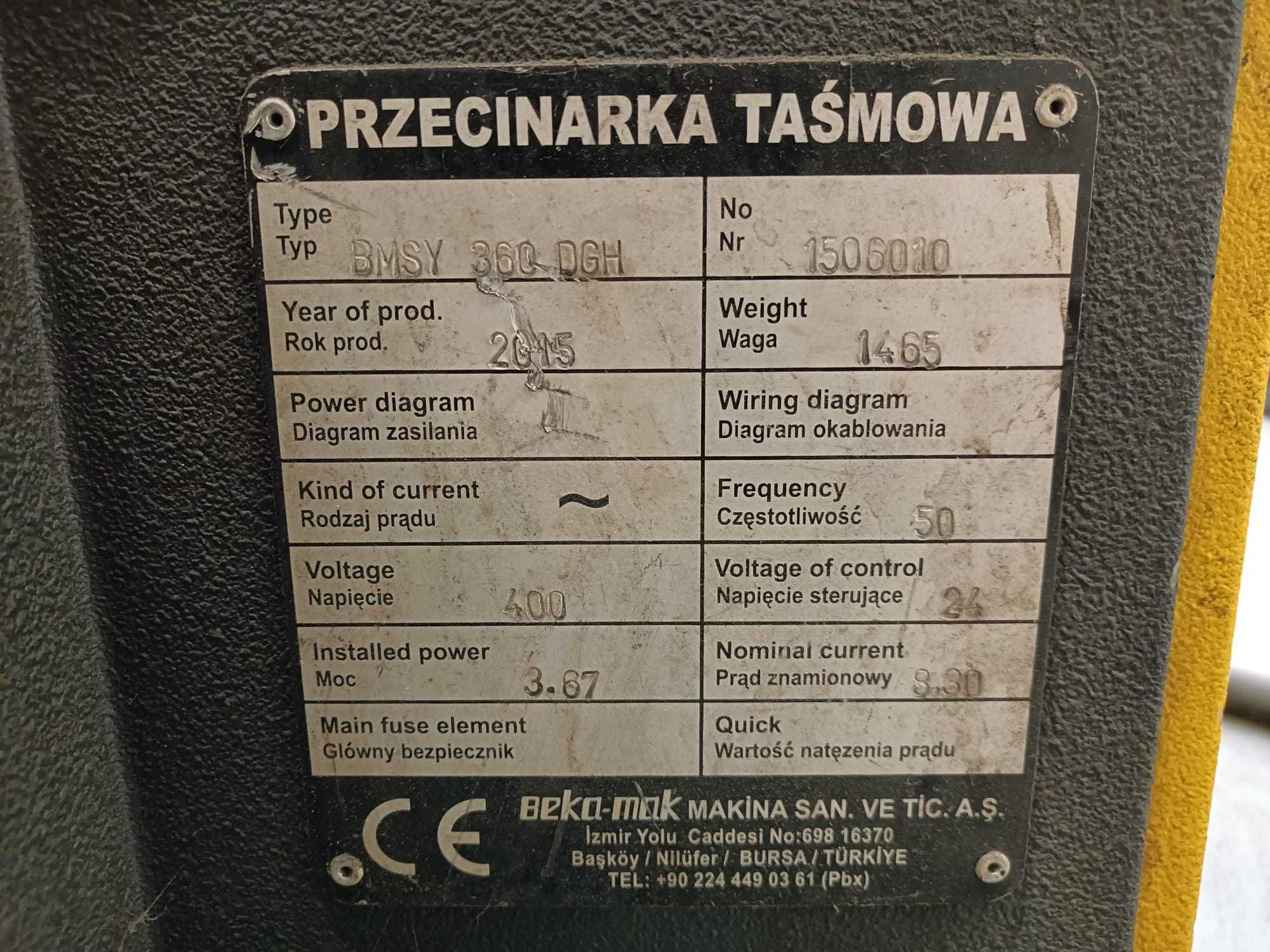 Przecinarka taśmowa BMSY 360DGH