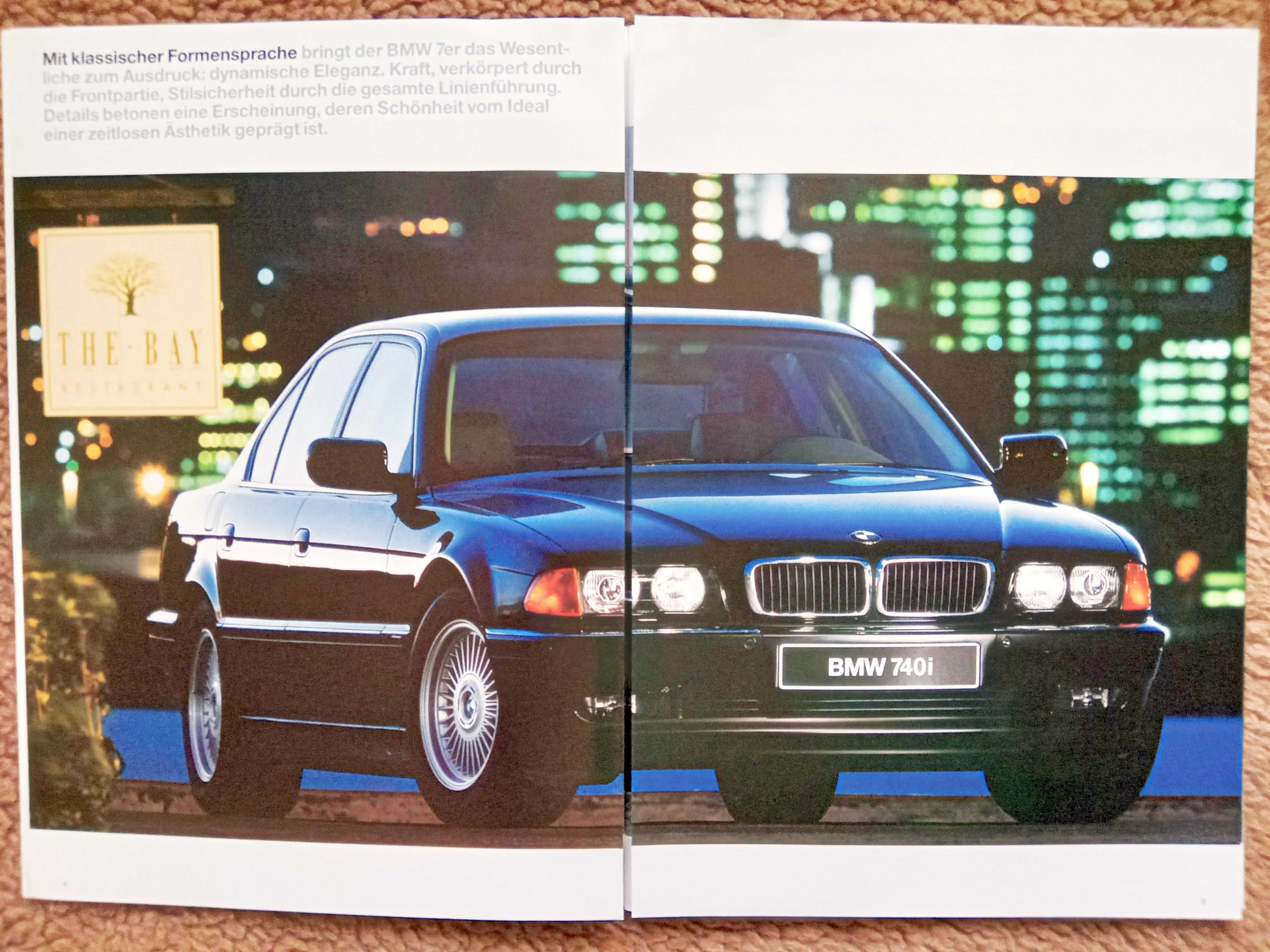 BMW 7 E38 - 1997 - obszerny prospekt 54 str., stan BDB-