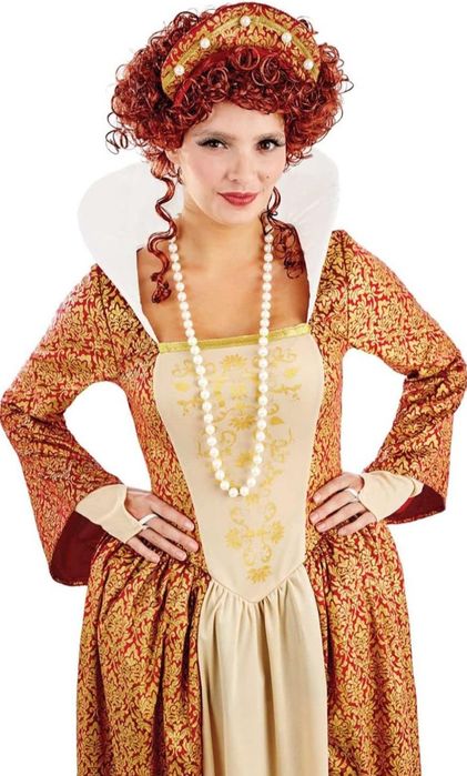 Fun Shack Strój Królowej Tudorów Kostium na Bal Przebierańców-M