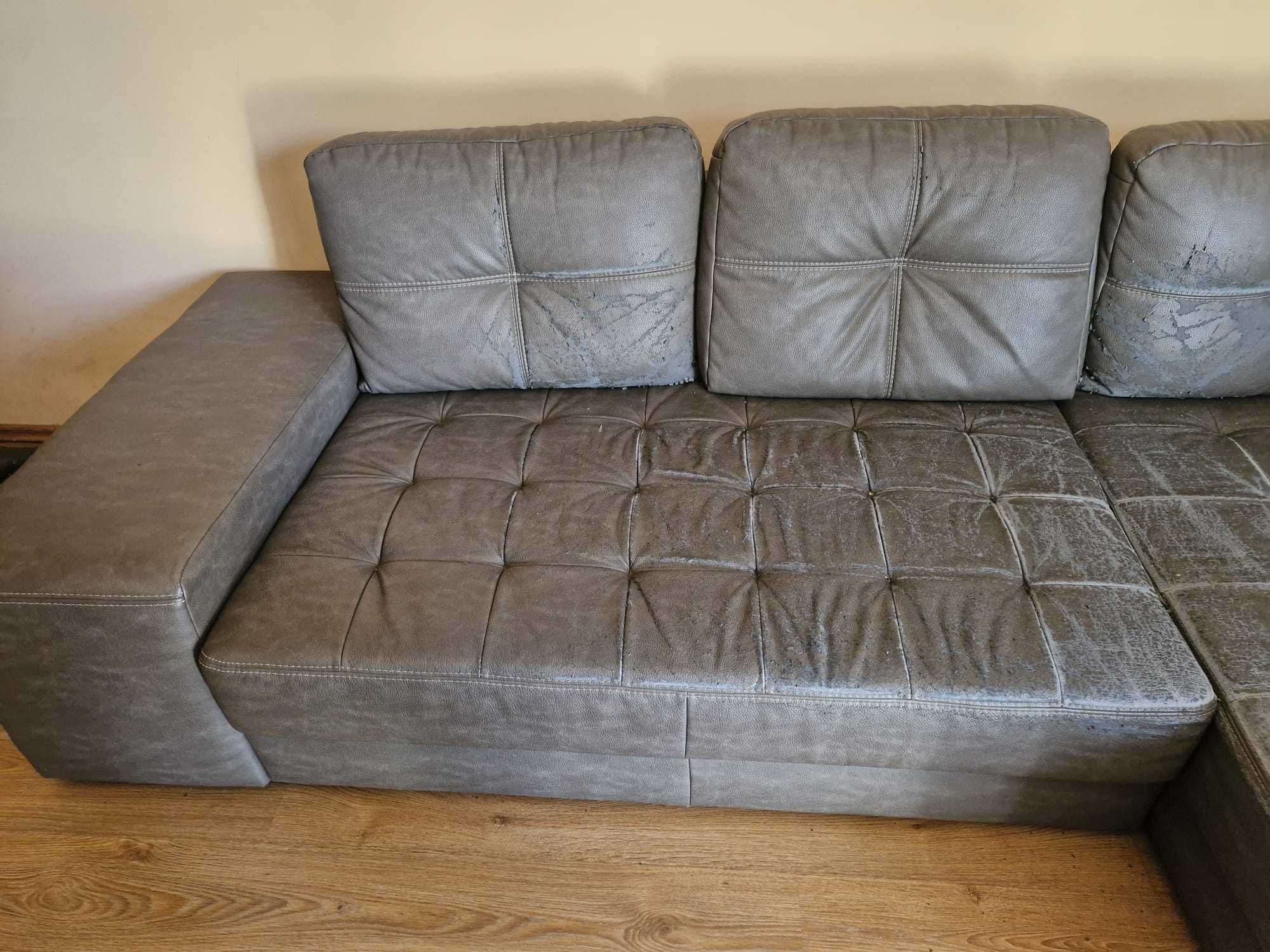 Sofa narożna 295x169 z Agata Meble szara z funkcją spania
