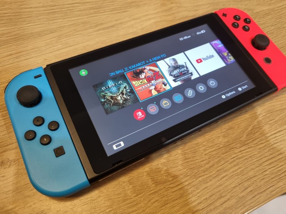 Nintendo Switch V2 super stan komplet gry gratis diablo dragon ball