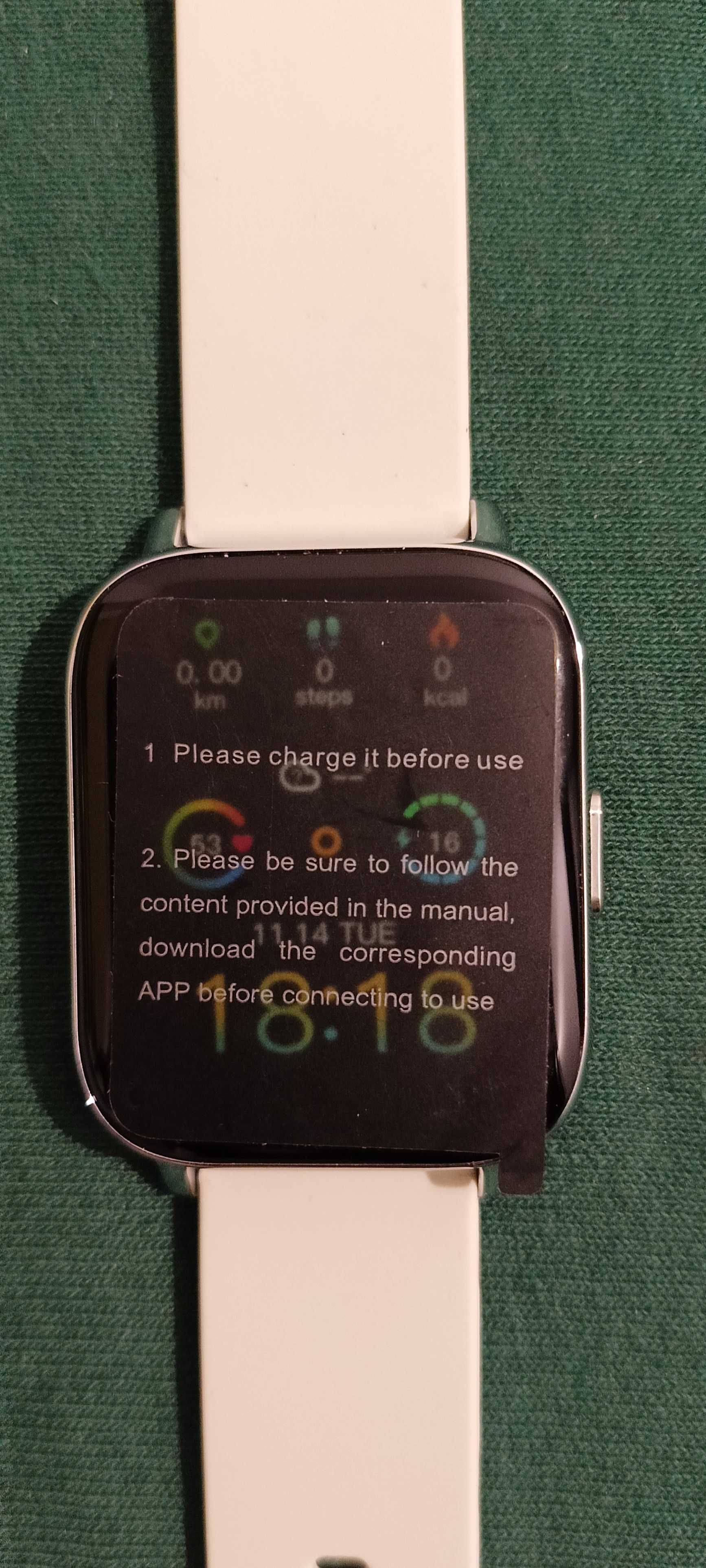 nowy smart watch bialy