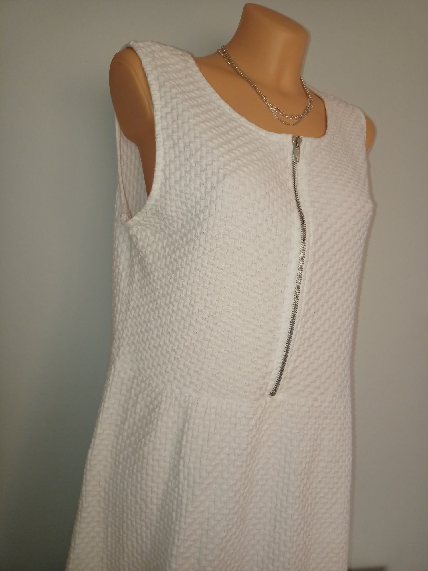 Biała sukienka na lato damska H&M  L