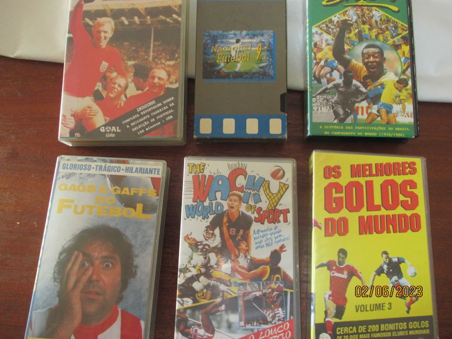 6 vhs antigas sobre futebol