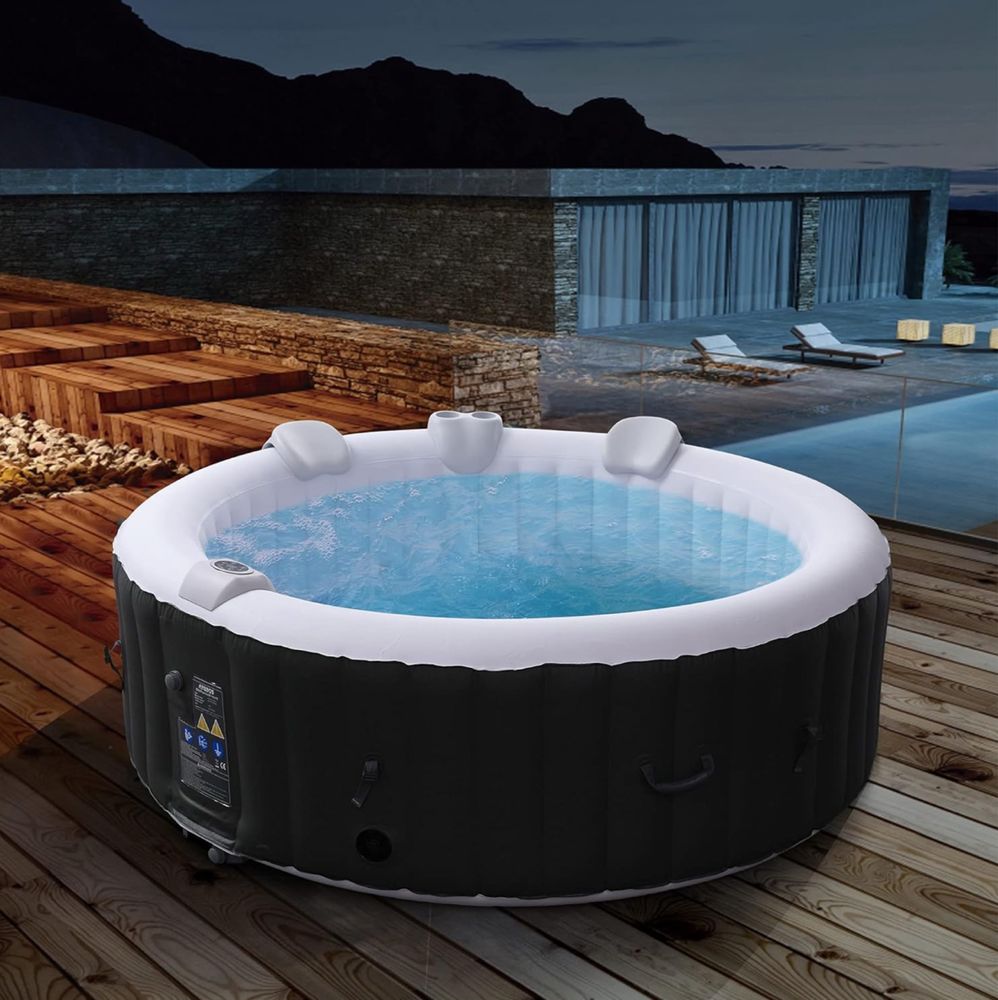 Poduszka pod kark i stojak na picie do jacuzzi
