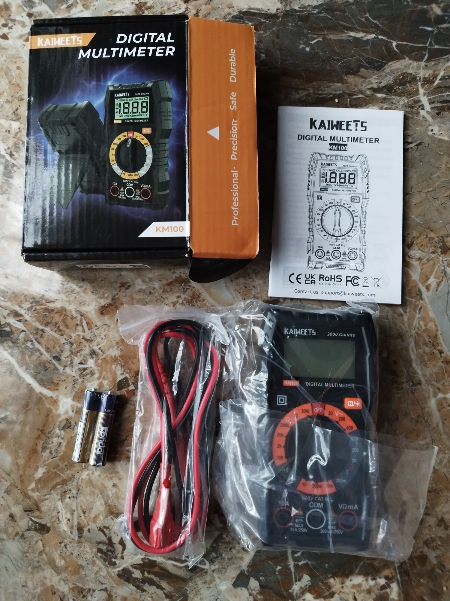 Kaiweets Multimetr cyfrowy km100