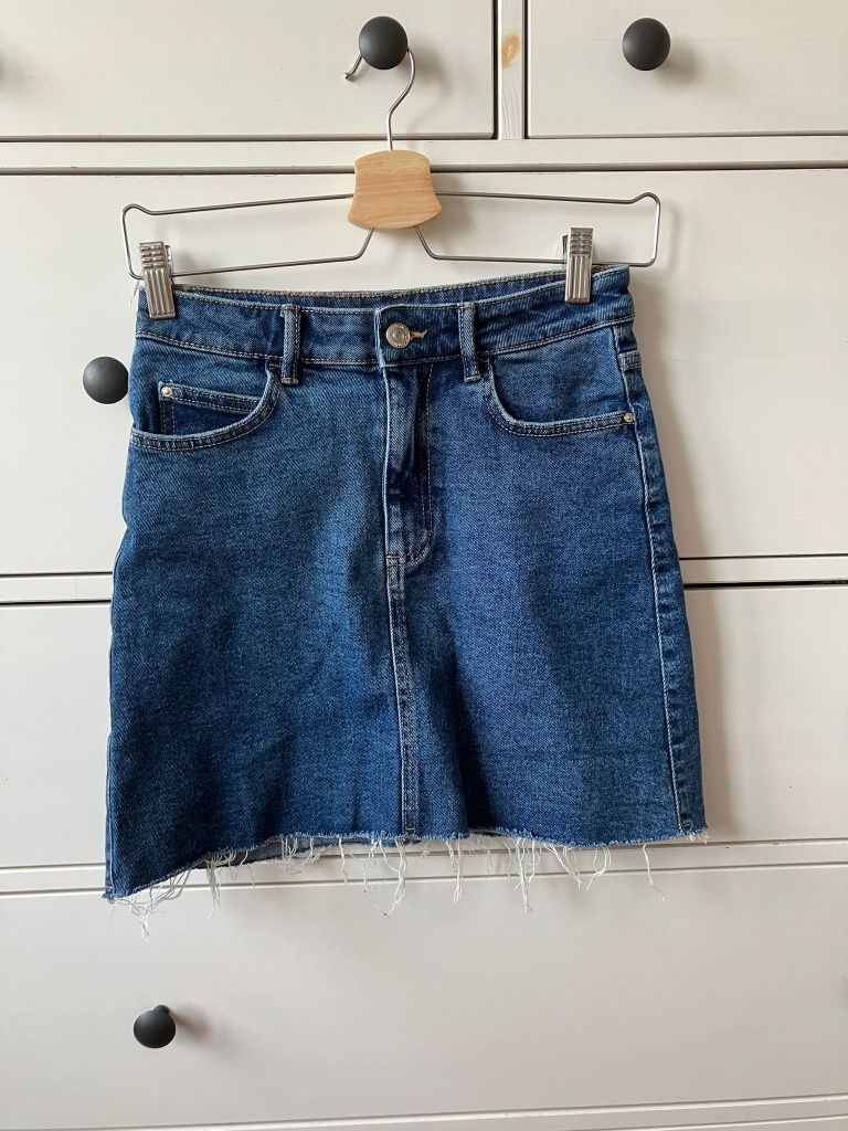 Sinsay Denim spódniczka damska jeansowa niebieska r. 34