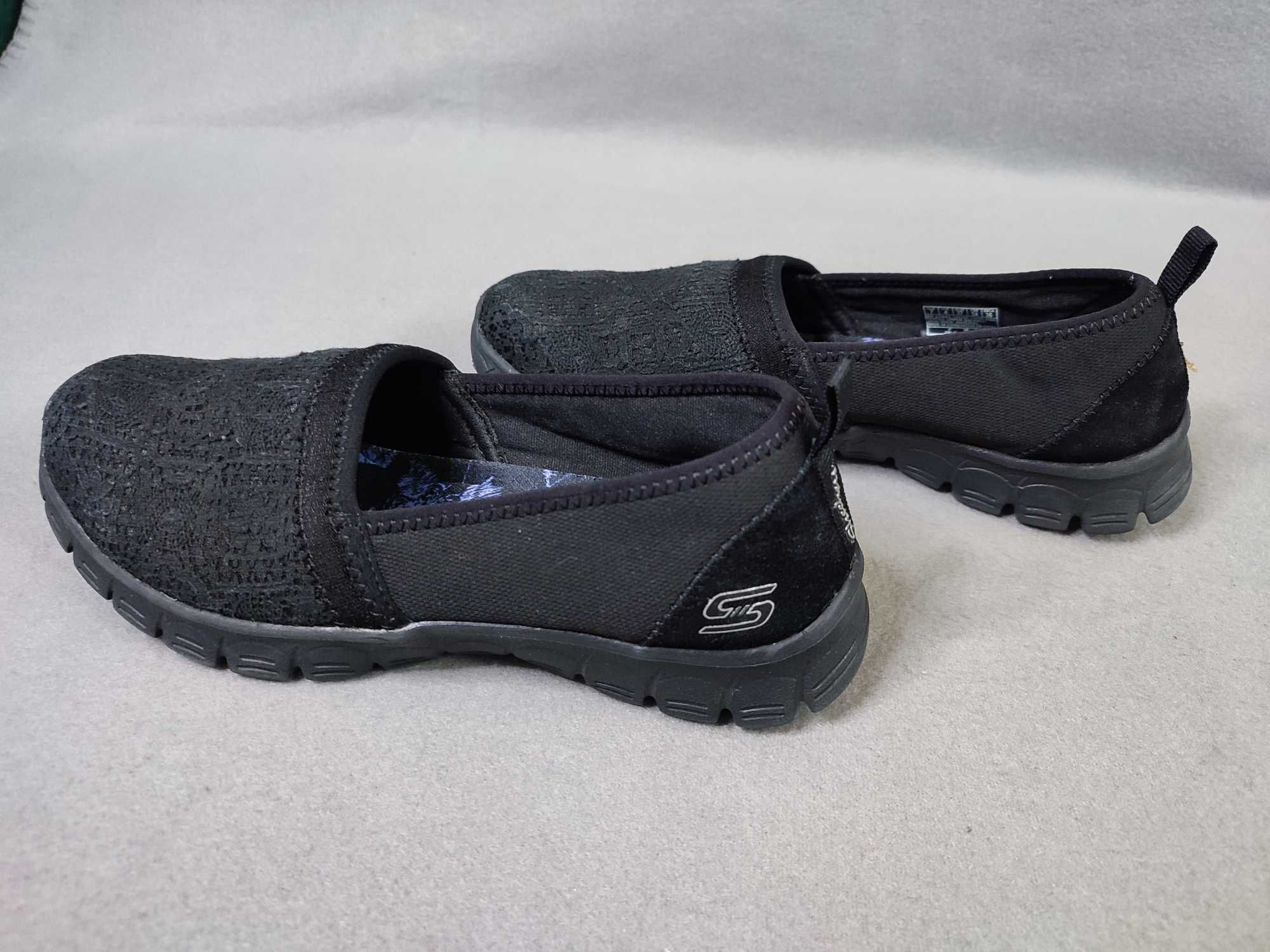 Женские черные слипоны Skechers air-cooled memory foam 37р. (24 см)