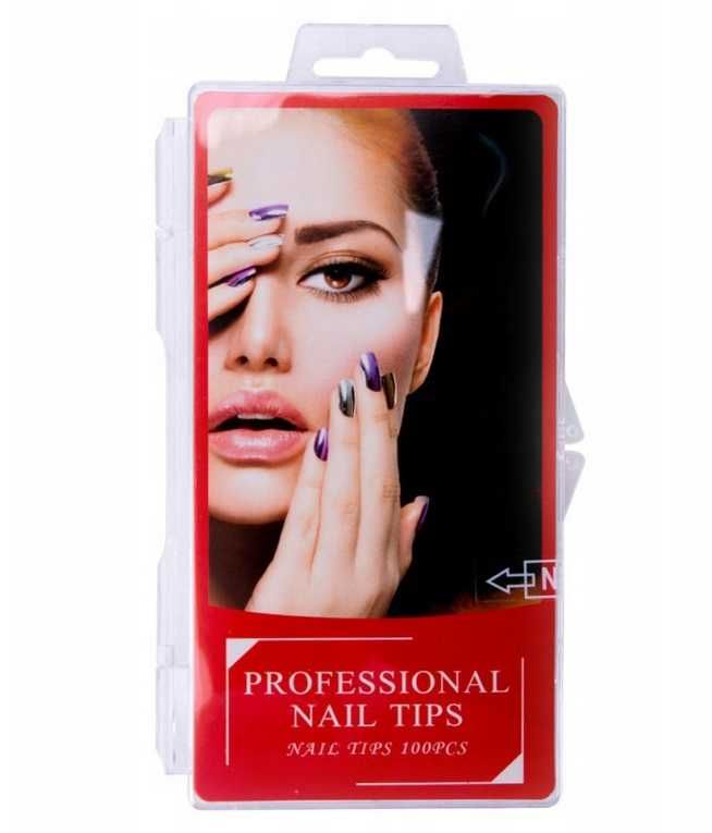 Zestaw Tipsy,Szablony do Paznokci Mleczne 100 szt. "Professional Nail"
