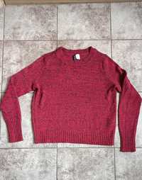 Bordowy/ melanż sweterek z akrylu. Divided H & M