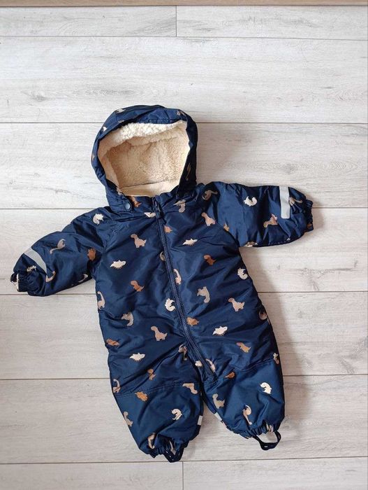 Зимовий термо комбінезон діно від h&m ріст від 74 до 104 см