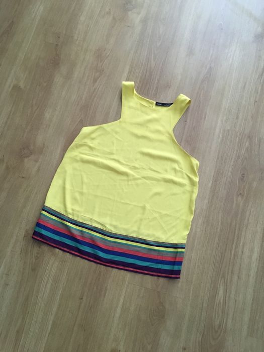 Żółta damska bluzka na lato odsloniete ramiona 38/M