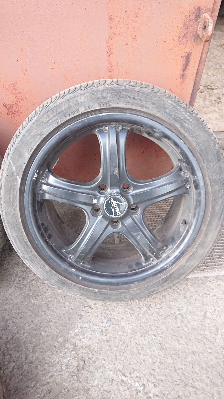 Колеса Autec R17 5×112 Et50 резина Bridgestone 225/45