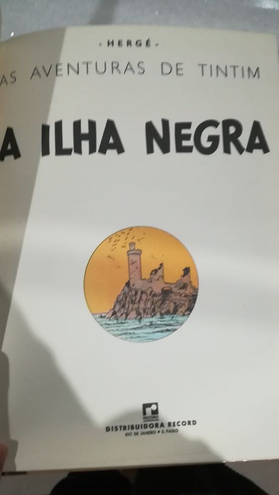 As aventuras de Tintim a ilha negra - 1ª edição 1969 Hergé TinTin BD