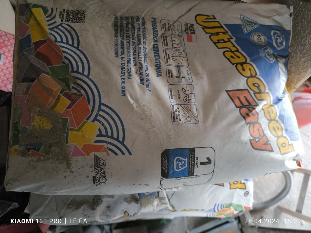 Posadzka cementowa Mapei ultrascreed easy 25 kg cena za 10 szt