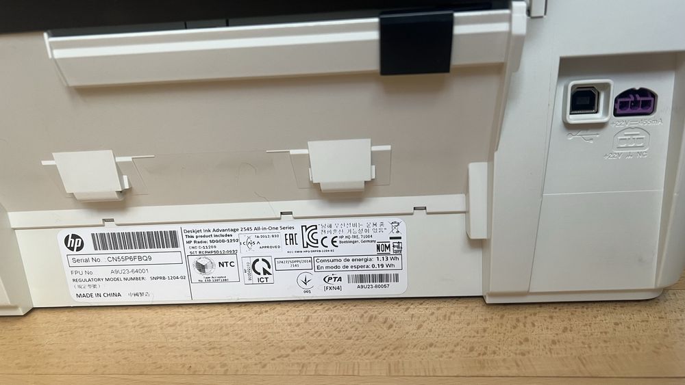 Drukarka HP DESKJET INK ADVANTAGE  2545  wi-fi drukarka  HP 650