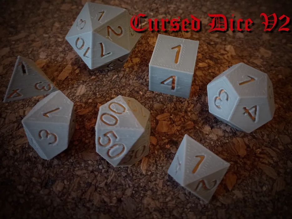 Dados Amaldiçoados V2 - Para Jogos de Tabuleiro