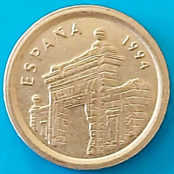 5 Pesetas de 1994, Espanha, Juan Carlos I, Arágon