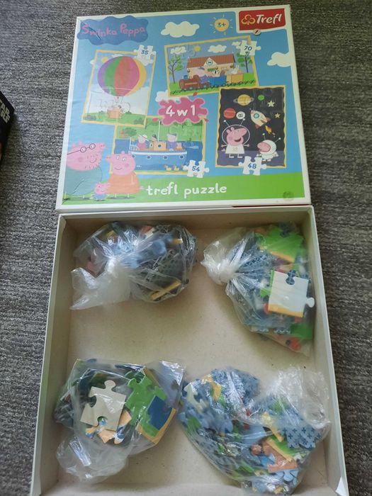 Puzzle 4w1 Świnka Peppa