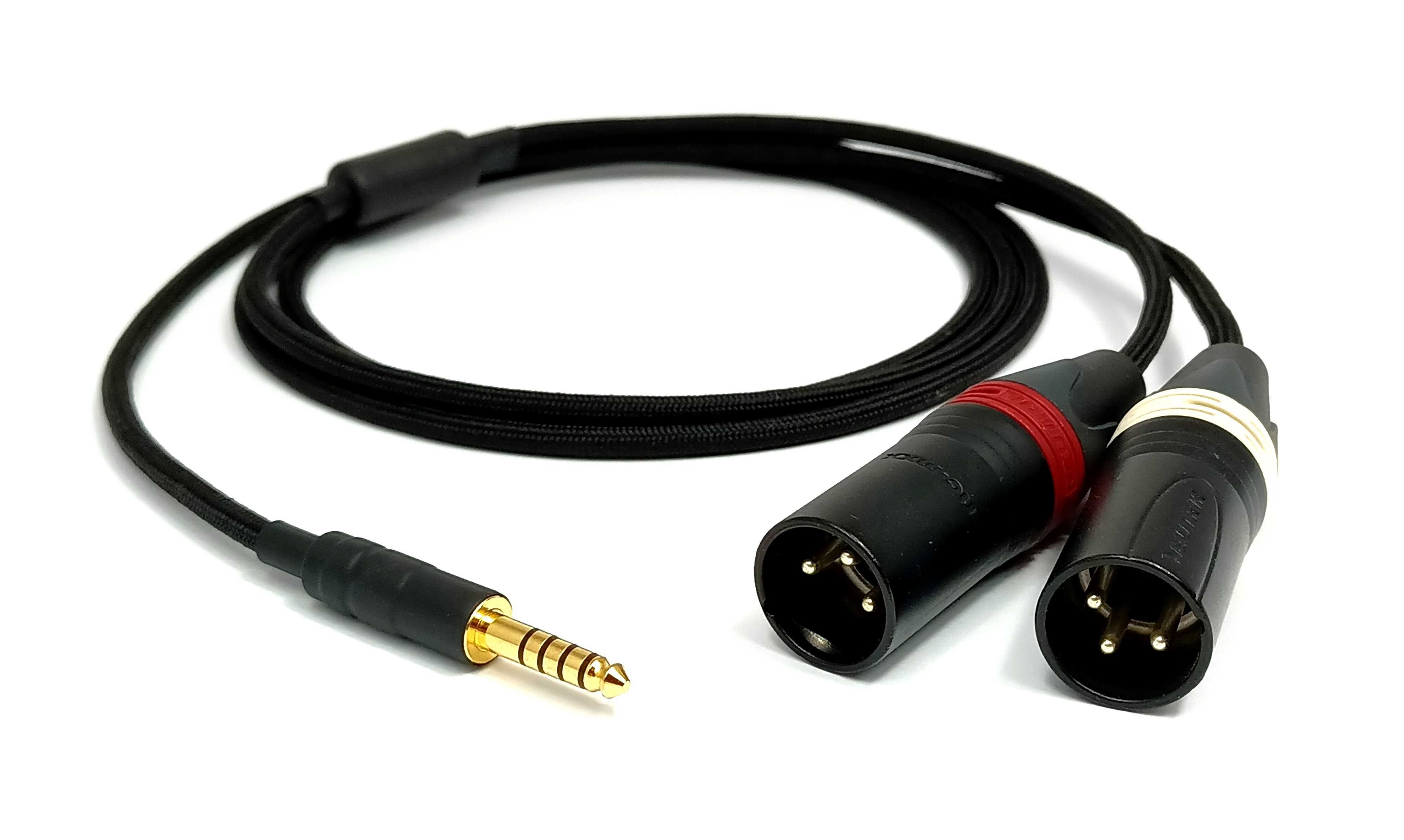 Ręcznie wykonany zbalansowany kabel 4,4mm / XLR 4 PIN - 2 x XLR