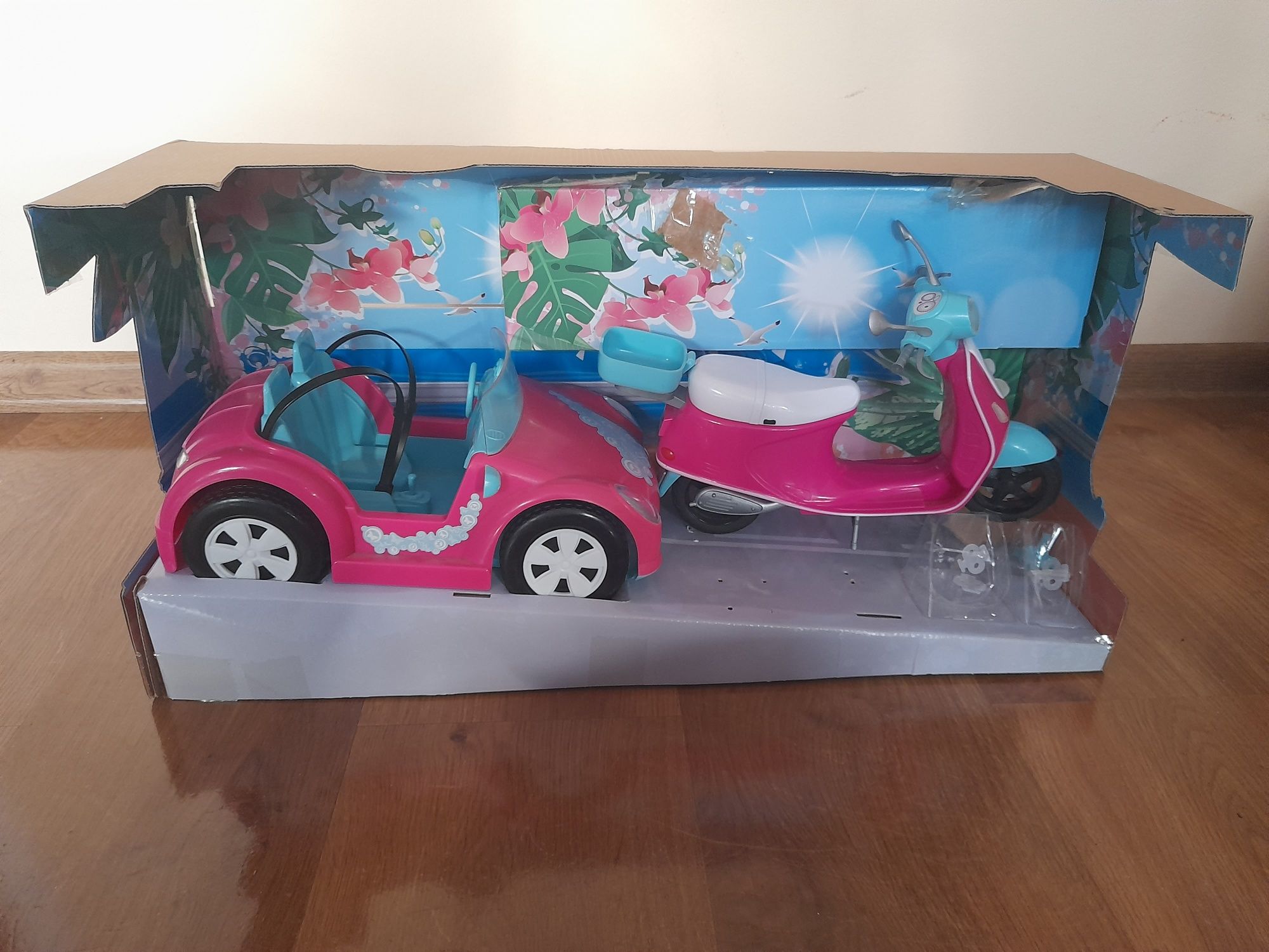 Skuter i auto dla lalki Barbie (Steffi)