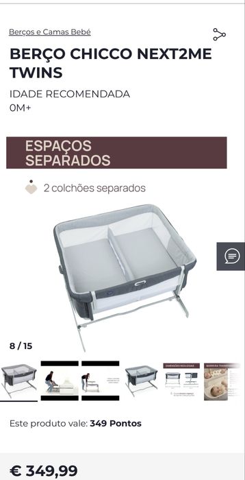 Berço Chicco Next2me Twins