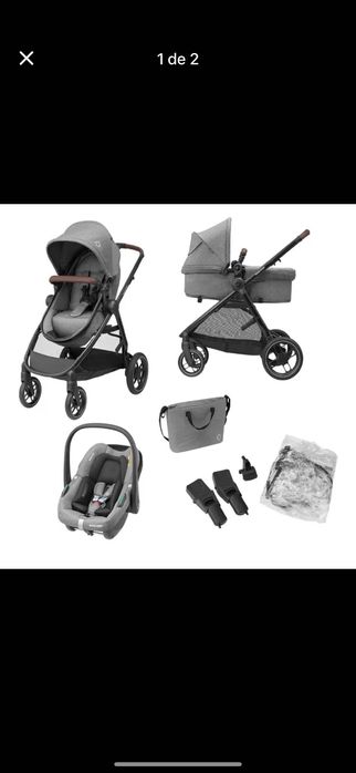 Carrinho 3 em 1 + sistema isofix