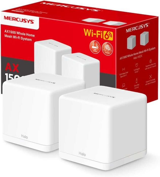 Access Point TP-Link Mercusys Halo H1500X (2-pack) Mesh-System Wi-Fi 6