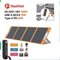 Сонячна панель Flashfish 100W 18V, PD 65W складана сонячна панель