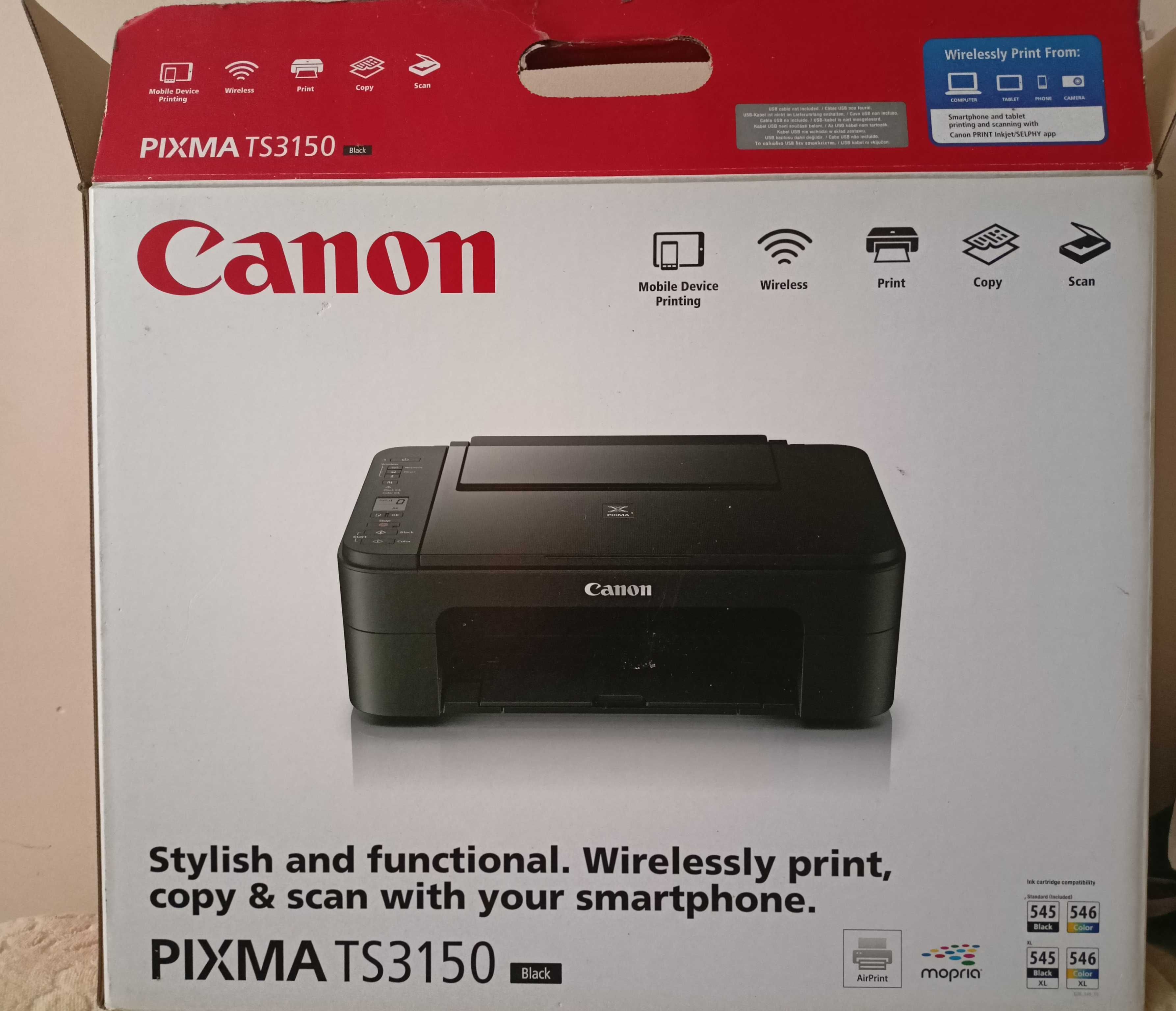 Drukarka wielofunkcyjna Canon PIXMA TS3150 z tuszami w komplecie