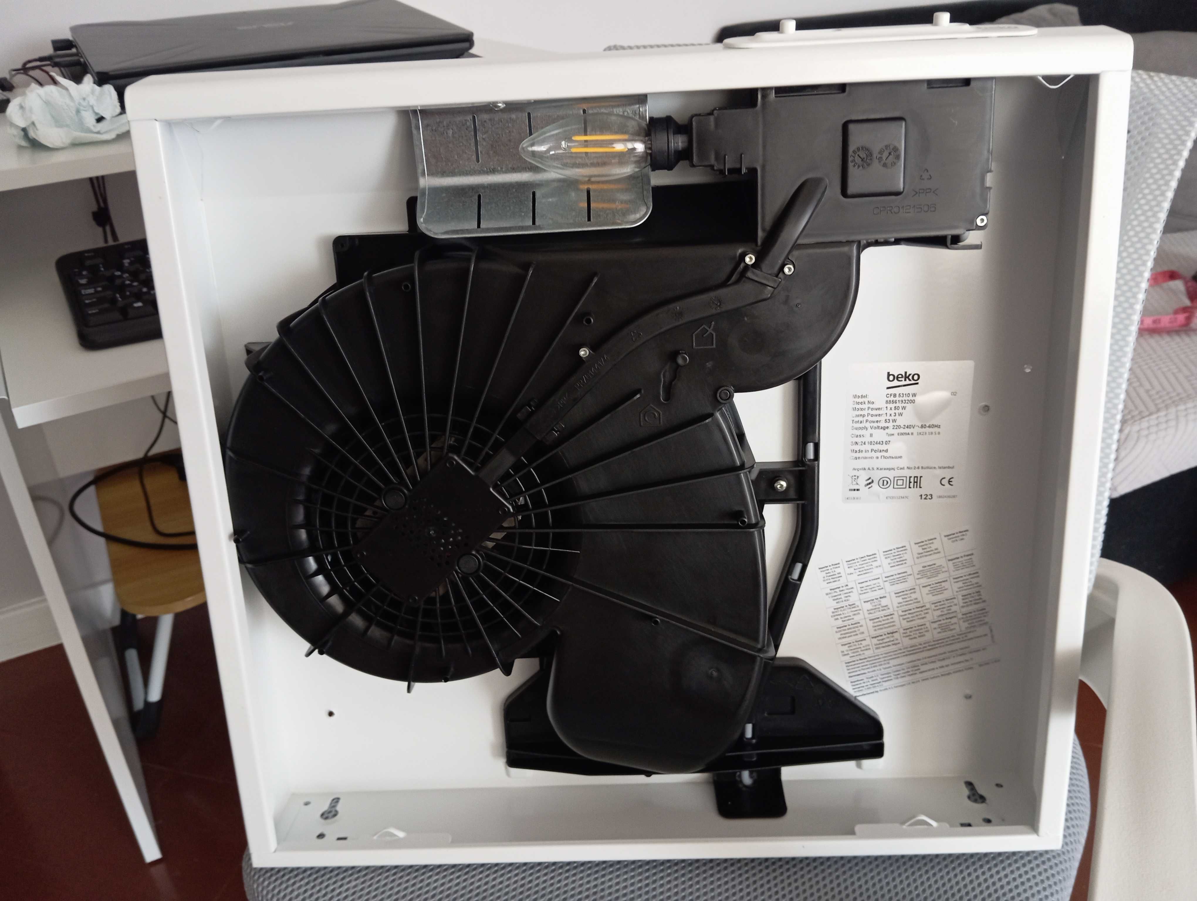 Okap BEKO CFB5310W Biały 160m3/h 64dB klasa C