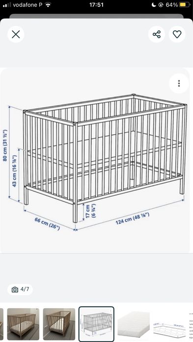 Cama de criança com grades