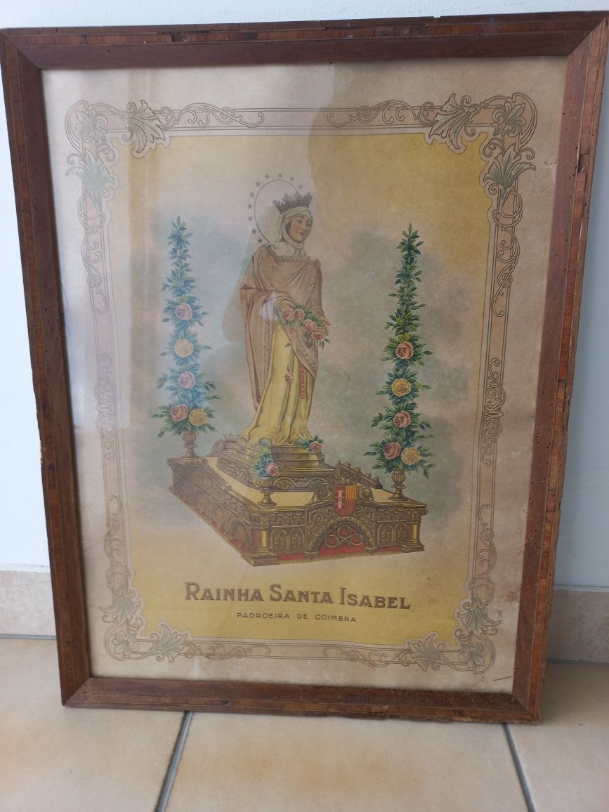 Cartaz antigo Rainha Santa Isabel - Coimbra