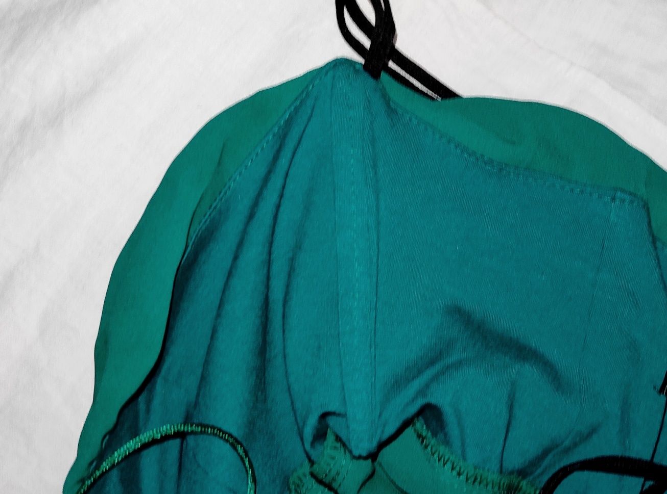 Retro szmaragdowa zieleń sukienka r. 36 38 S M tunika warstwowa H&M