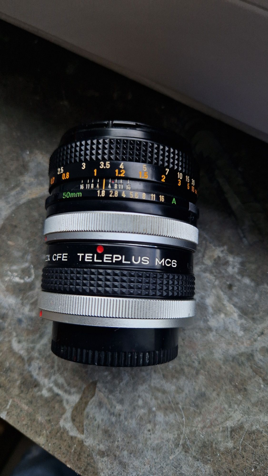 Объектив  canon fd 50 1.8 + телеконвертор х2