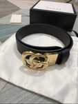 Gucci GG Belt Czarny Pasek 90 105 cm Nowy Premium Okazja