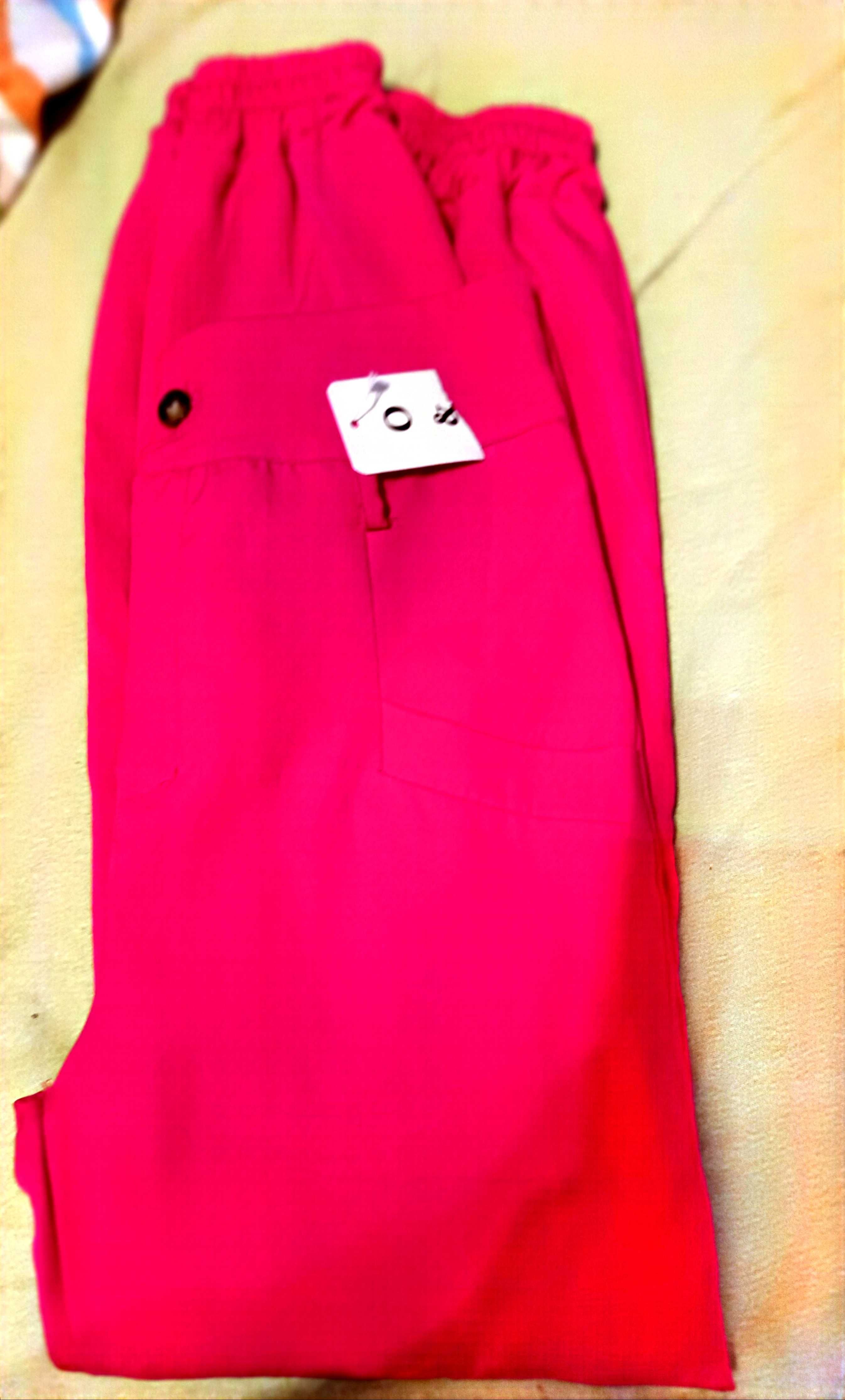 Calças novas cor rosa tamanho 38