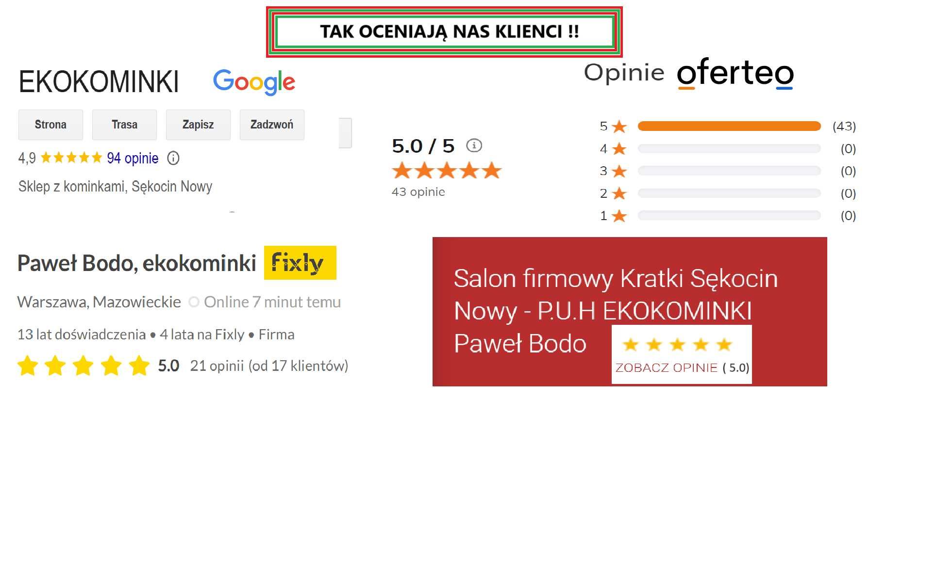 Kominek narożny 8900 zł 10 lat gwarancji Warszawa
