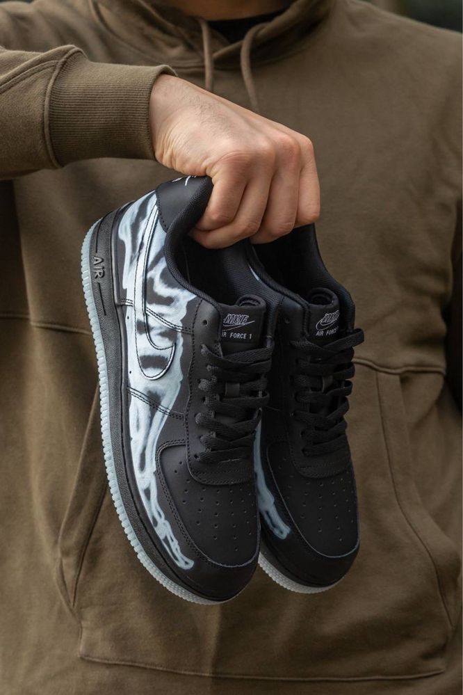 ШВИДКА ВІДПОВІДЬ!! Nike Air Force Sceleton All Black