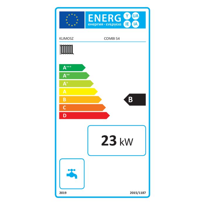 Kocioł, piec żeliwny Klimosz Combi Eko S4 22 kW - ekogorszek, pellet