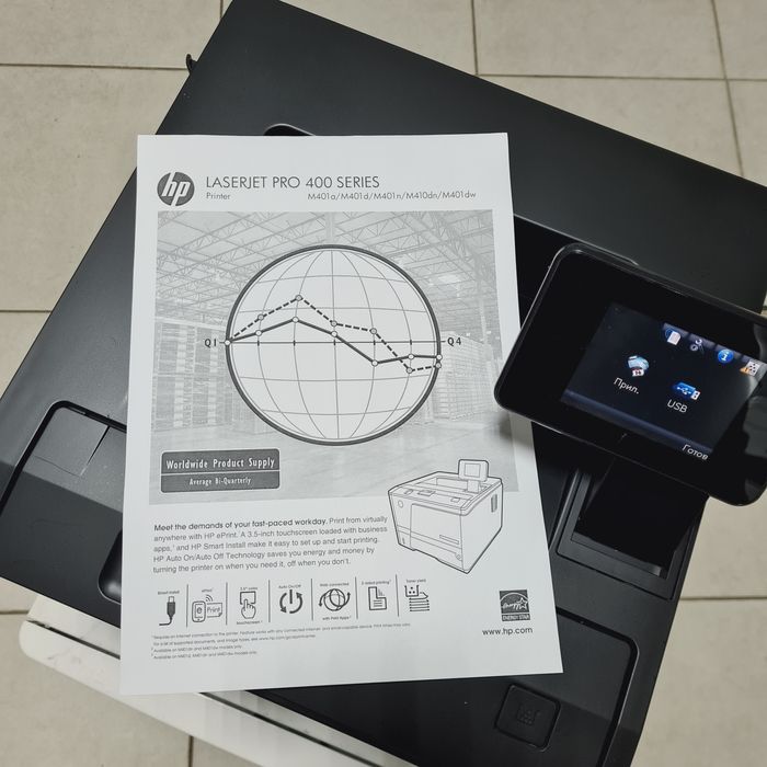 HP LaserJet Pro 400 M401dn Лазерний принтер дупекс сеть Гарантия