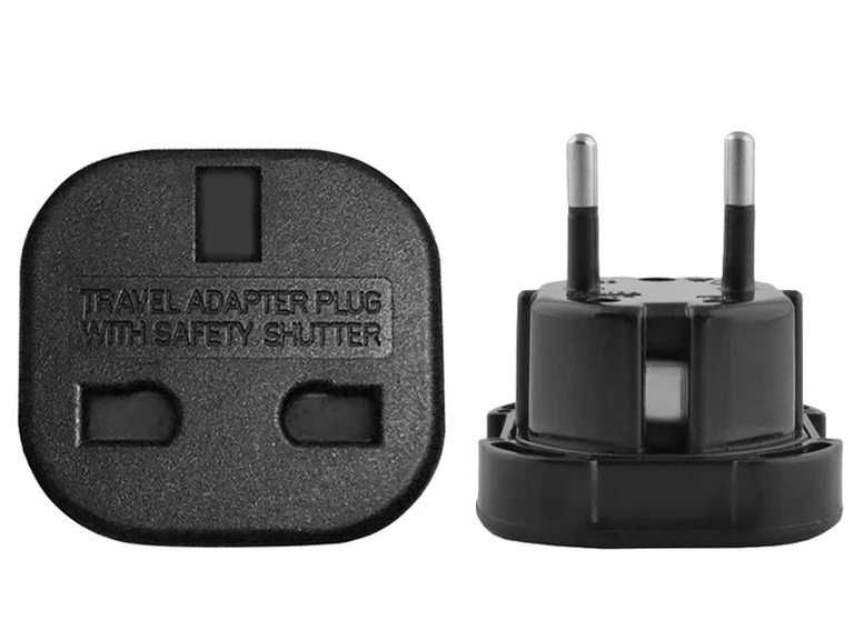 Adapter sieciowy 230V UK na EU Gniazdo Anglia - Wtyczka Europa
