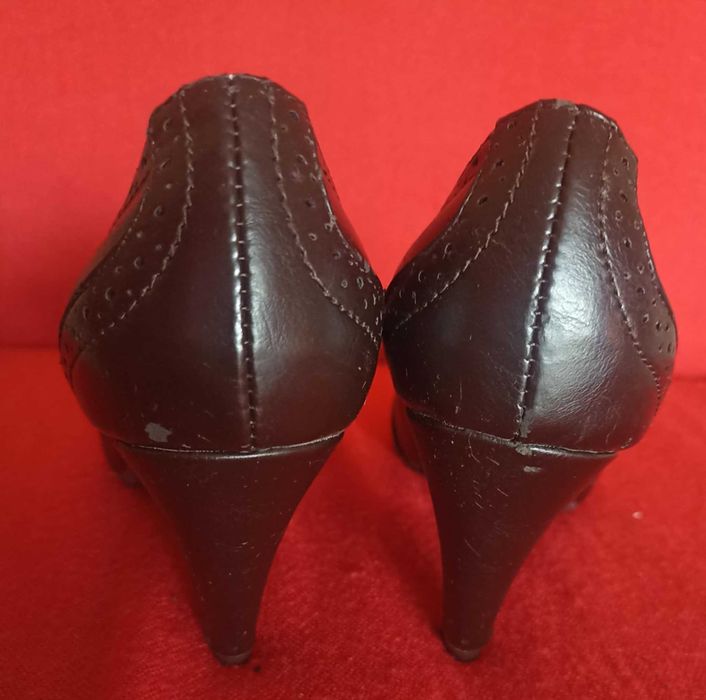 Czółenka damskie ciemno brązowe - oddam za darmo