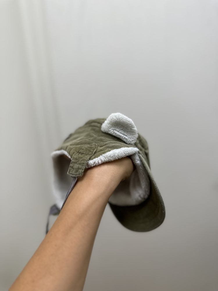Marks&Spencer Uszatka ocieplana uszy daszek 3-6 m-cy khaki zielona
