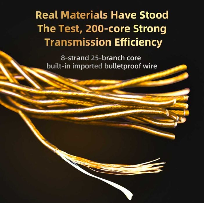 Kabel QKZ T1 8 żyłowy, QDC, 3.5mm Blue/Gold/Brown