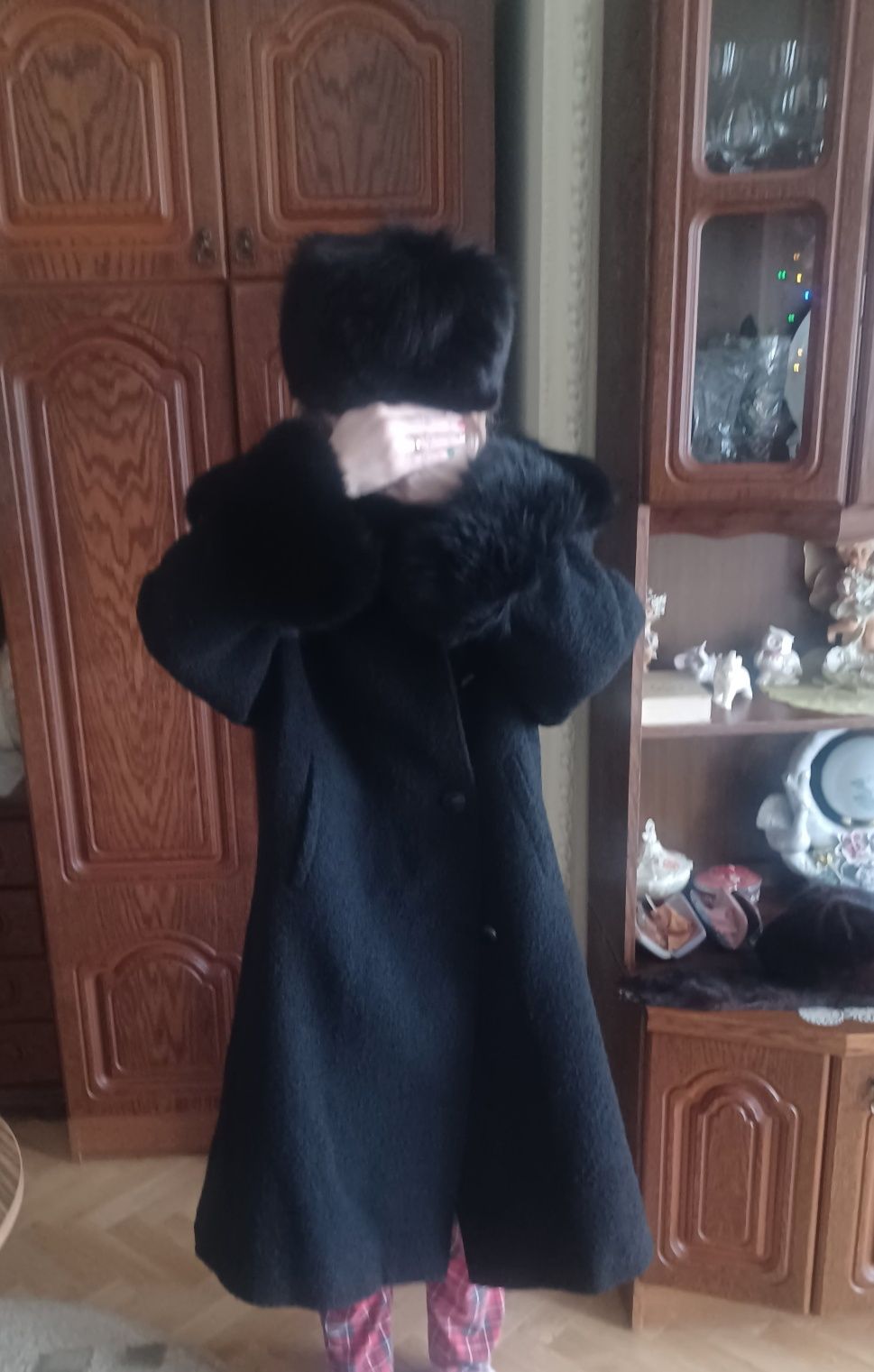 Palto + czapka futrzana