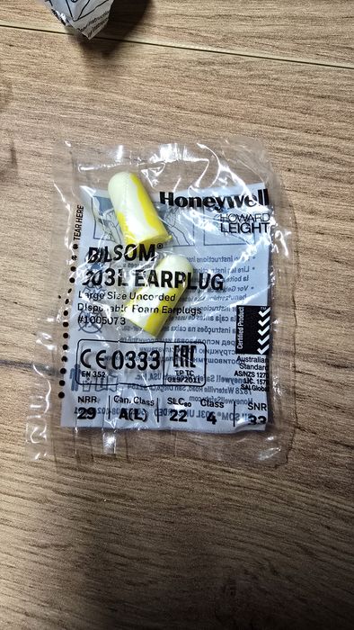 Stopery do uszu Honeywell Bilsom 303L ok 50szt