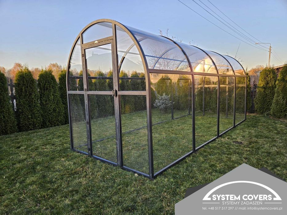 Szklarnia aluminiowa z poliwęglanem 2.1x5.35x2.3 - nowa od producenta